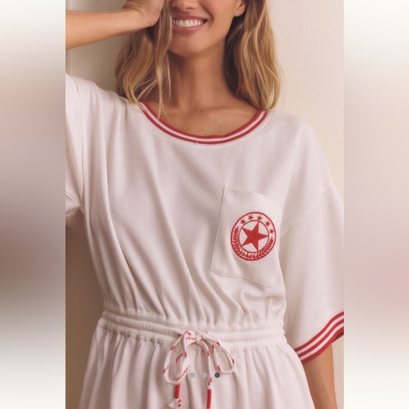 Anthropologie Short Sleeve Waffle Knit Romper NWT small - Picture 3 of 7